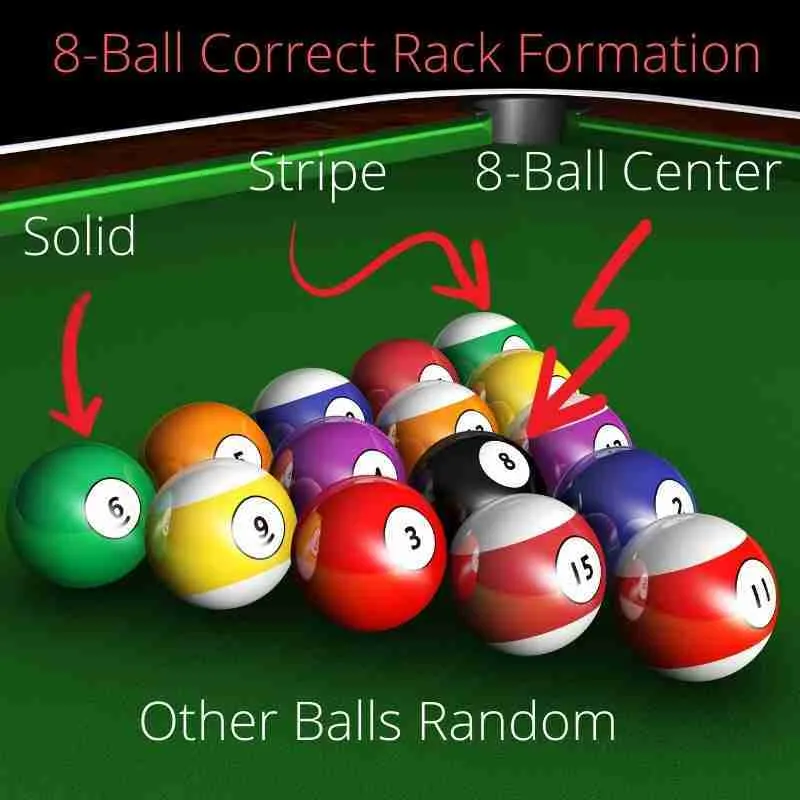 8 ball rack formation