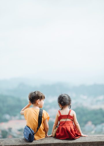 kids, clouds, children