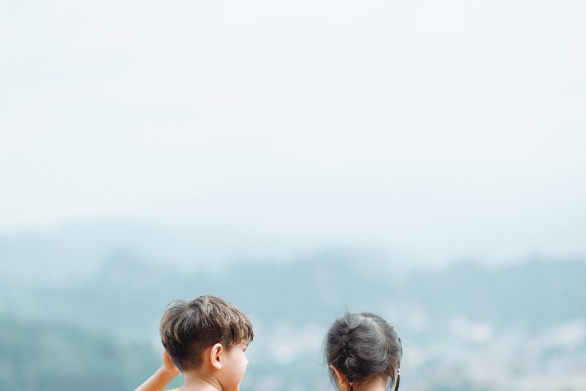 kids, clouds, children