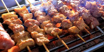 barbecue, bbq, meat skewers