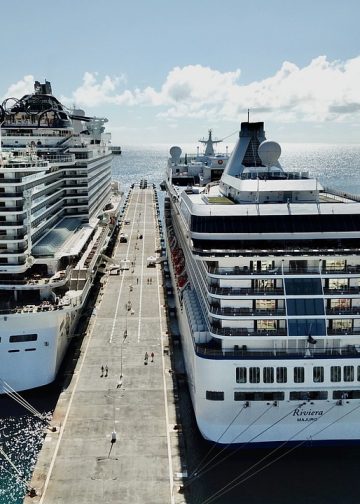ship, cruise ship, nature
