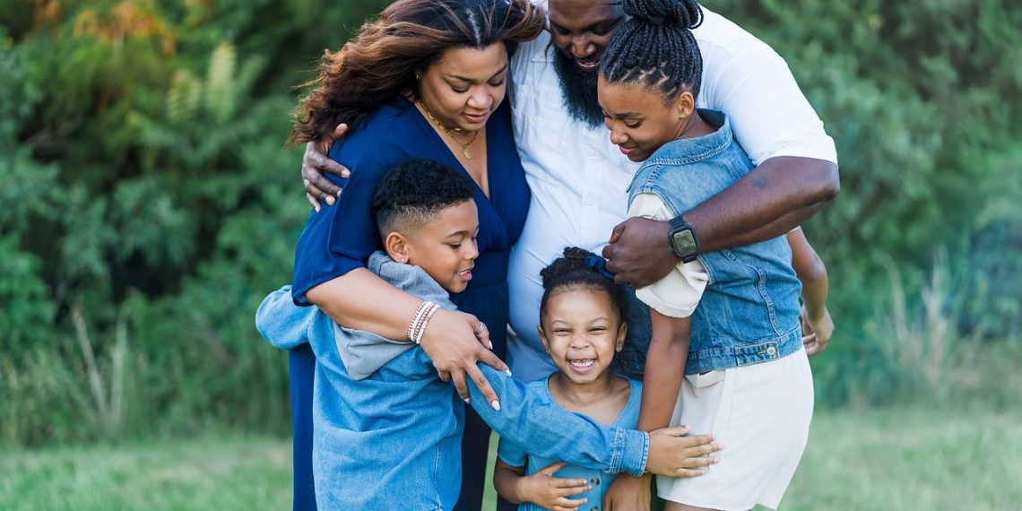 family, african-american, happy