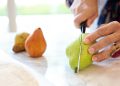 pears, cutting, slicing